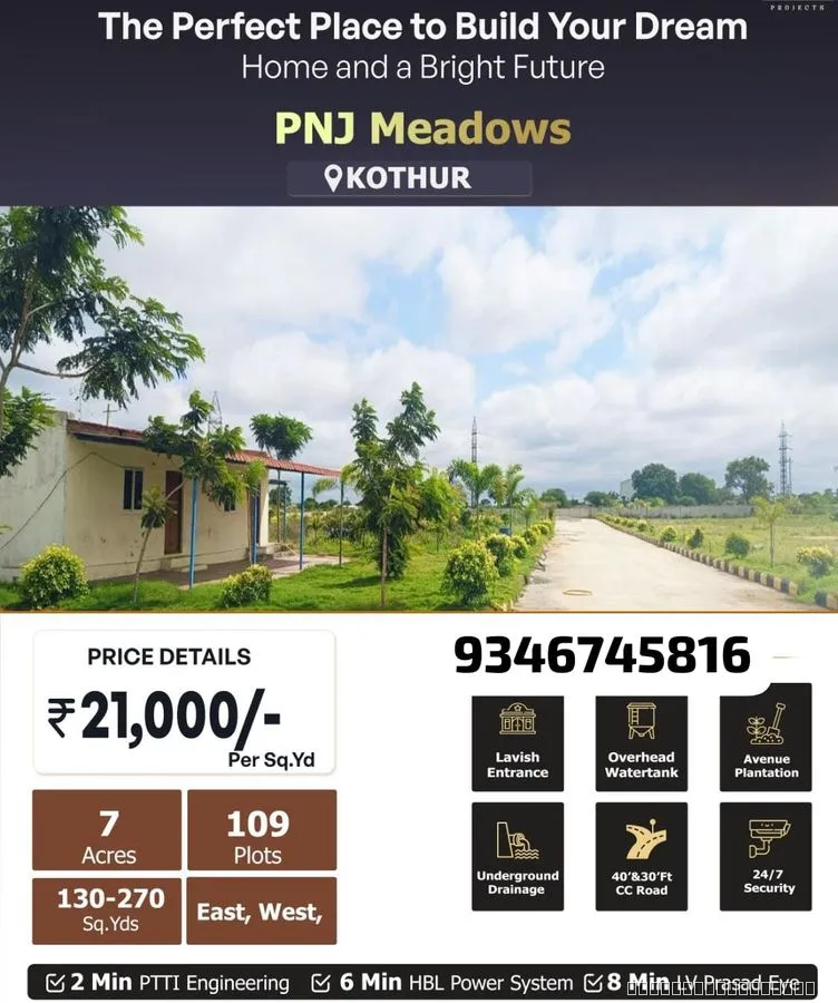 Residential land / Plot in Kothur, Hyderabad