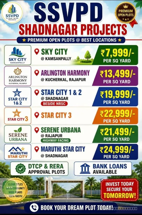 Plots For Sale in Shadnagar Call me 9346745816 - 2