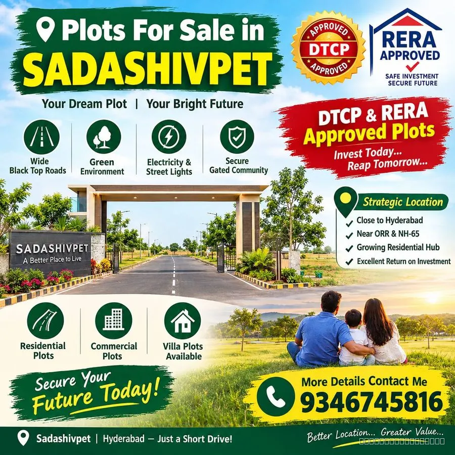 Plots For Sale in Sadashivpet Call me 9346745816