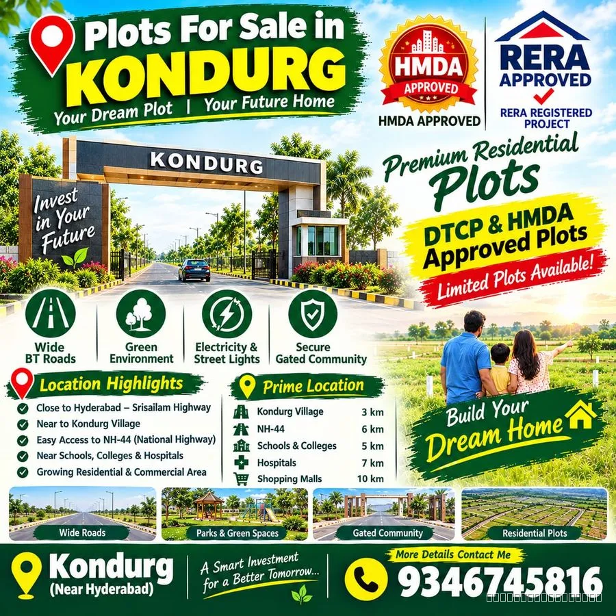 Plots for Sale in Kondurg (E), Kondurg | Open Plots & Land - 2